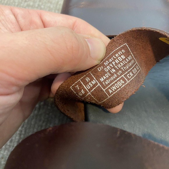 Dr. Martens Gryphon Sandals Mens Size 8 Brown Leather Slide Buckle Gladiator - Picture 7 of 9